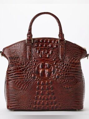 Brahmin Large Duxbury Satchel in Pecan Melbourne